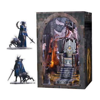 Book Nook - Throne of Bones Gesamtansicht mit präzise geschnittenen Holzteilen und hochwertiger Verarbeitung