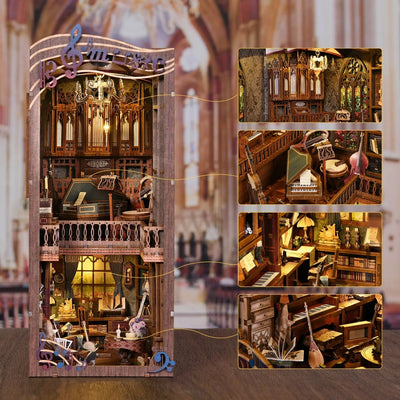 Nahaufnahme des Book Nook - Timeless Melody mit reichhaltigen Details