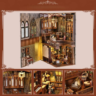 Nahaufnahme des Book Nook - Timeless Melody mit reichhaltigen Details