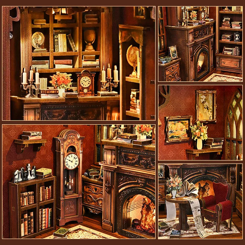 Detailansicht eines dekorativen Elements im Book Nook - Twilight Library mit feinen Details