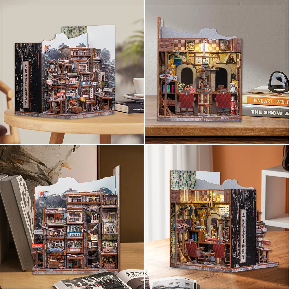 Book Nook - Twilight of the Warriors: Walled In dekorativ auf einem Schreibtisch platziert