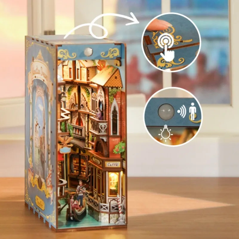 Book Nook - Venetian Dreams mit Touch-Switch-Lichtfunktion