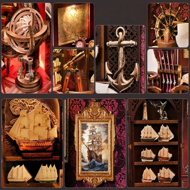 Detailansicht eines dekorativen Elements im Book Nook - Voyage Memories mit feinen Details