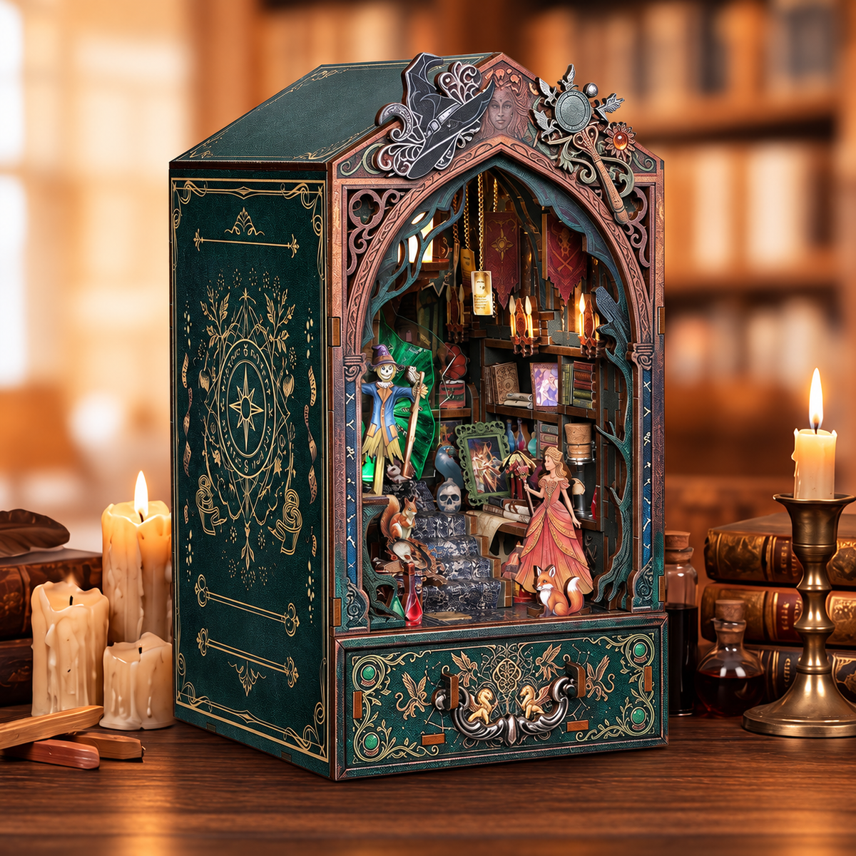 Witch of Darkness – Dunkelgrüne Seitenwand und beleuchteter Innenraum