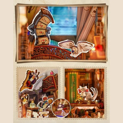 Detailansicht eines dekorativen Elements im Book Nook - Magical Library mit feinen Details