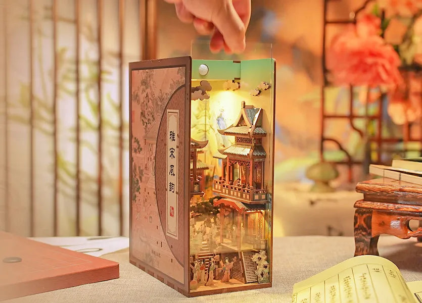 Book Nook - Song Dynasty Culture mit Staubschutz und langlebigem Design