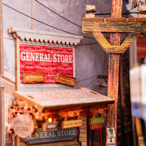 DIY Holz Book Nook - Western Town