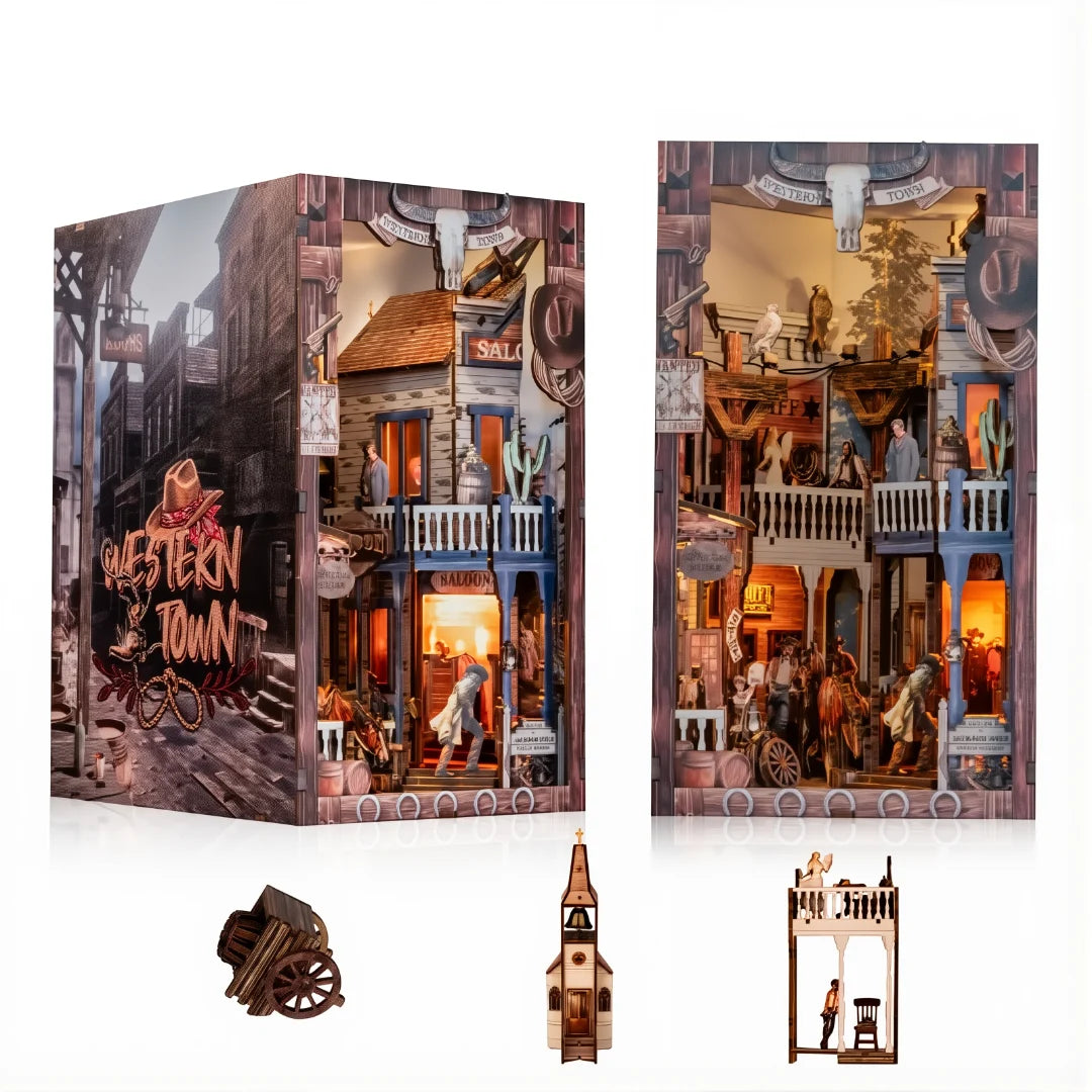 DIY Holz Book Nook - Western Town