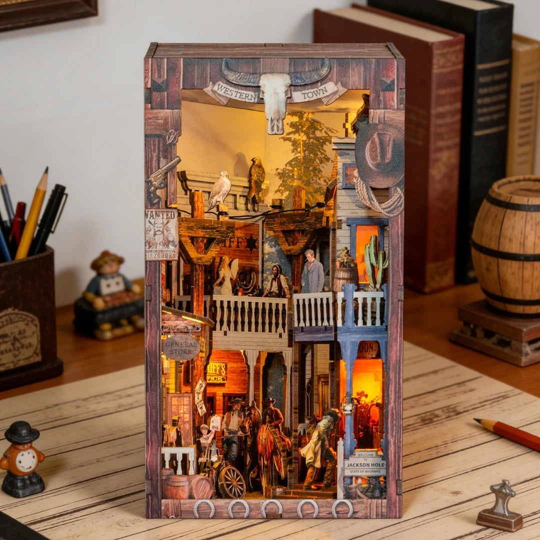 DIY Holz Book Nook - Western Town