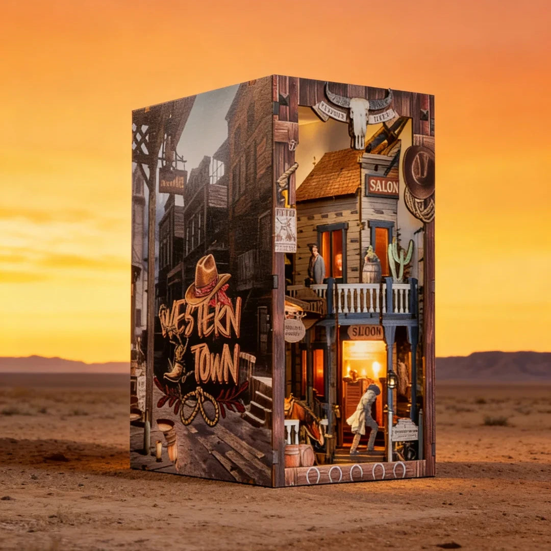 DIY Holz Book Nook - Western Town