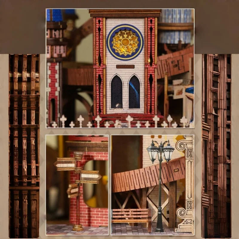 Detailansicht eines dekorativen Elements im Miniatur Haus Bausatz - Annecy Castle mit feinen Details