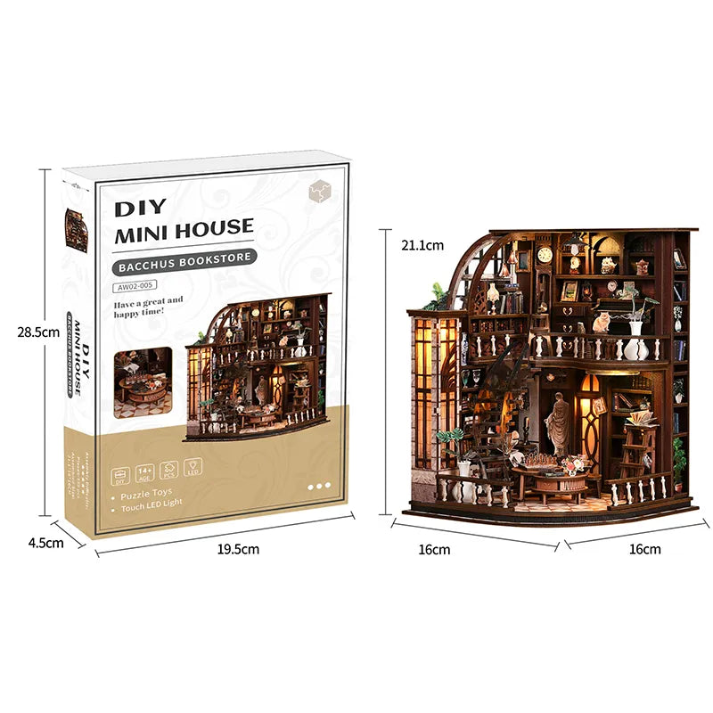 Miniatur Haus Bausatz - Bacchus Bookstore