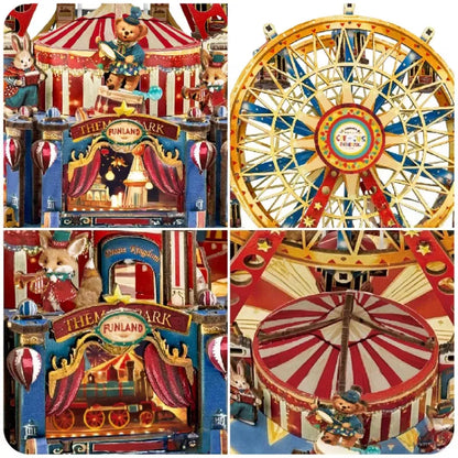 Detailansicht eines dekorativen Elements im DIY Holz-Spieluhr - Century Ferris Wheel mit feinen Details