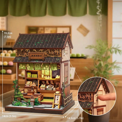 Book Nook - Kanmi-dokoro Kurihara mit detaillierten Abmessungen