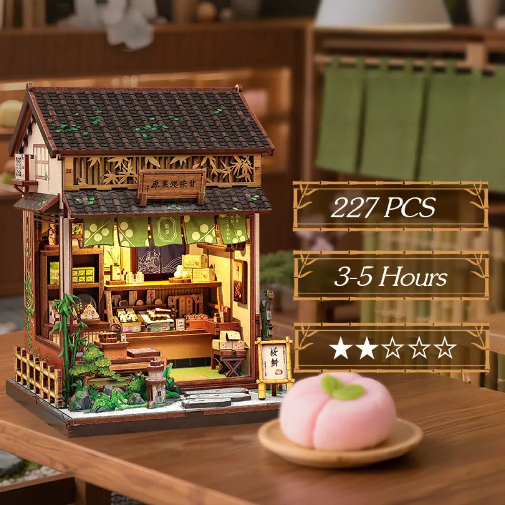 Nahaufnahme des Book Nook - Kanmi-dokoro Kurihara mit reichhaltigen Details