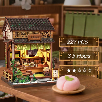 Nahaufnahme des Book Nook - Kanmi-dokoro Kurihara mit reichhaltigen Details
