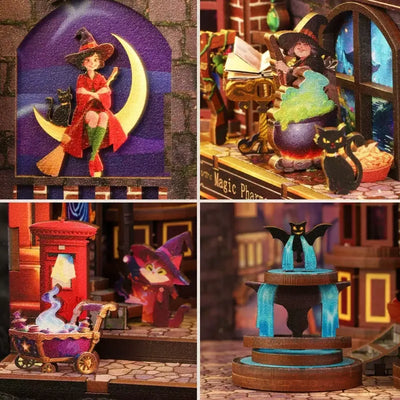 Detailansicht eines dekorativen Elements im Miniatur Haus Bausatz - Magic Alley mit feinen Details