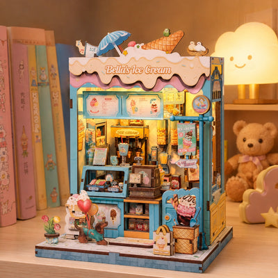 Gelateria Bella's Ice Cream illuminata con luce LED touch