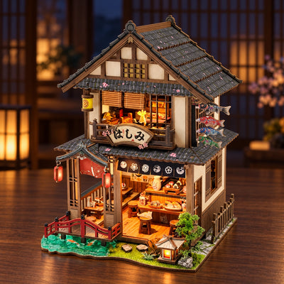 Angled full view of Bridgeside Machiya