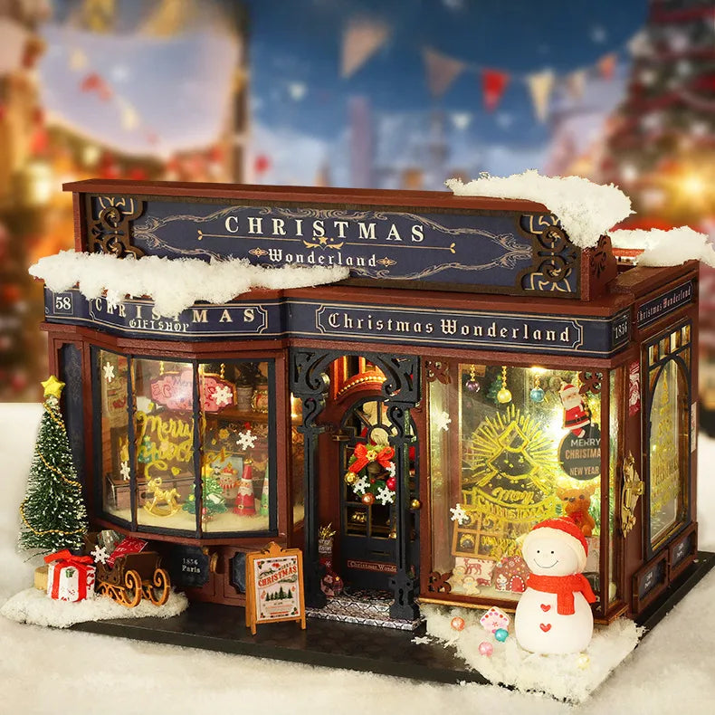 Miniatur Haus - Christmas Wonderland Gesamtansicht mit detaillierter Szenerie