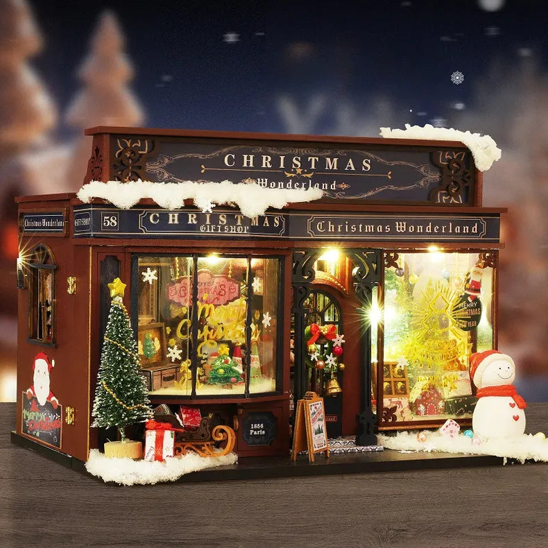 Miniatur Haus - Christmas Wonderland Gesamtansicht mit detaillierter Szenerie