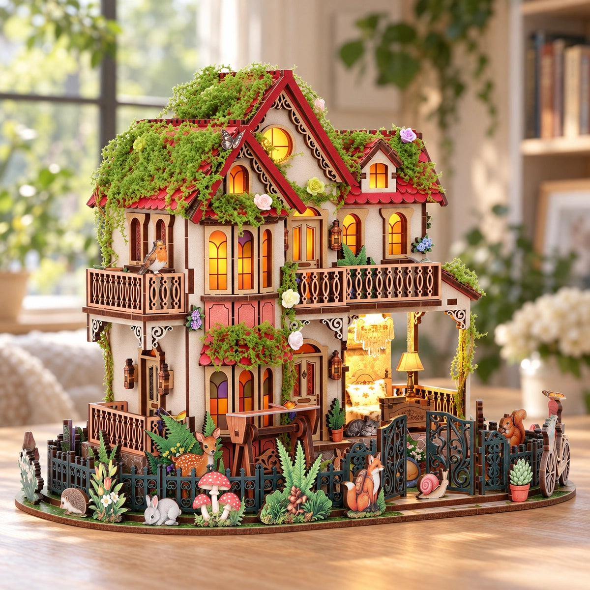 Forest Castle con balcone laterale e interno a vista