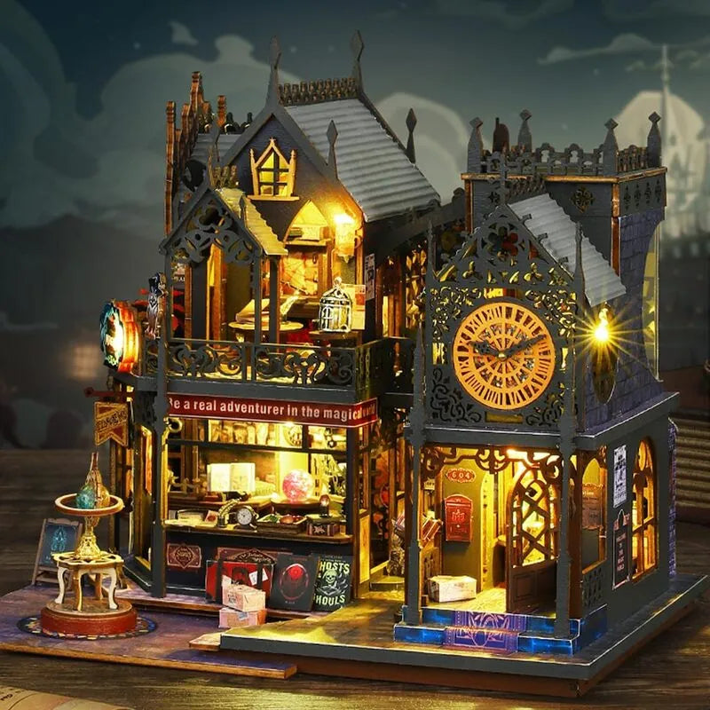 Miniatur Haus - Holo Magic City mit beleuchteter Funktion