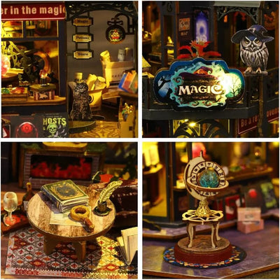 Detailansicht eines dekorativen Elements im Miniatur Haus - Holo Magic City mit feinen Details