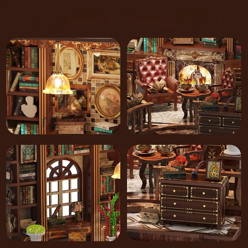 Detailansicht eines dekorativen Elements im Miniatur Haus - Left Bank Study mit feinen Details