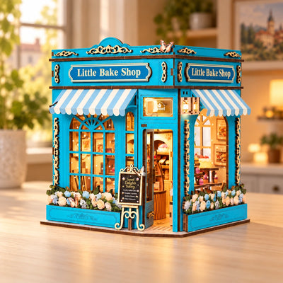 Litte Bake Shop schräg von vorn mit seitlichem Schaufenster