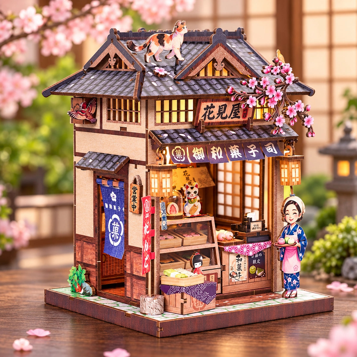 Side view of Little Bake Shop with lattice windows