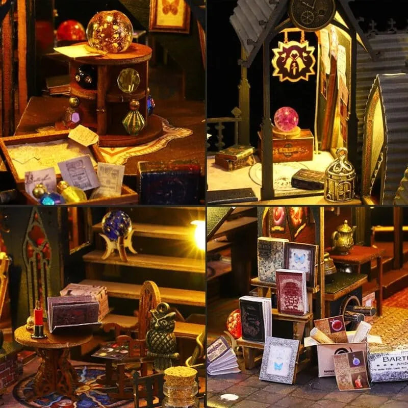 Detailansicht eines dekorativen Elements im Miniatur Haus - Luna Magic House mit feinen Details