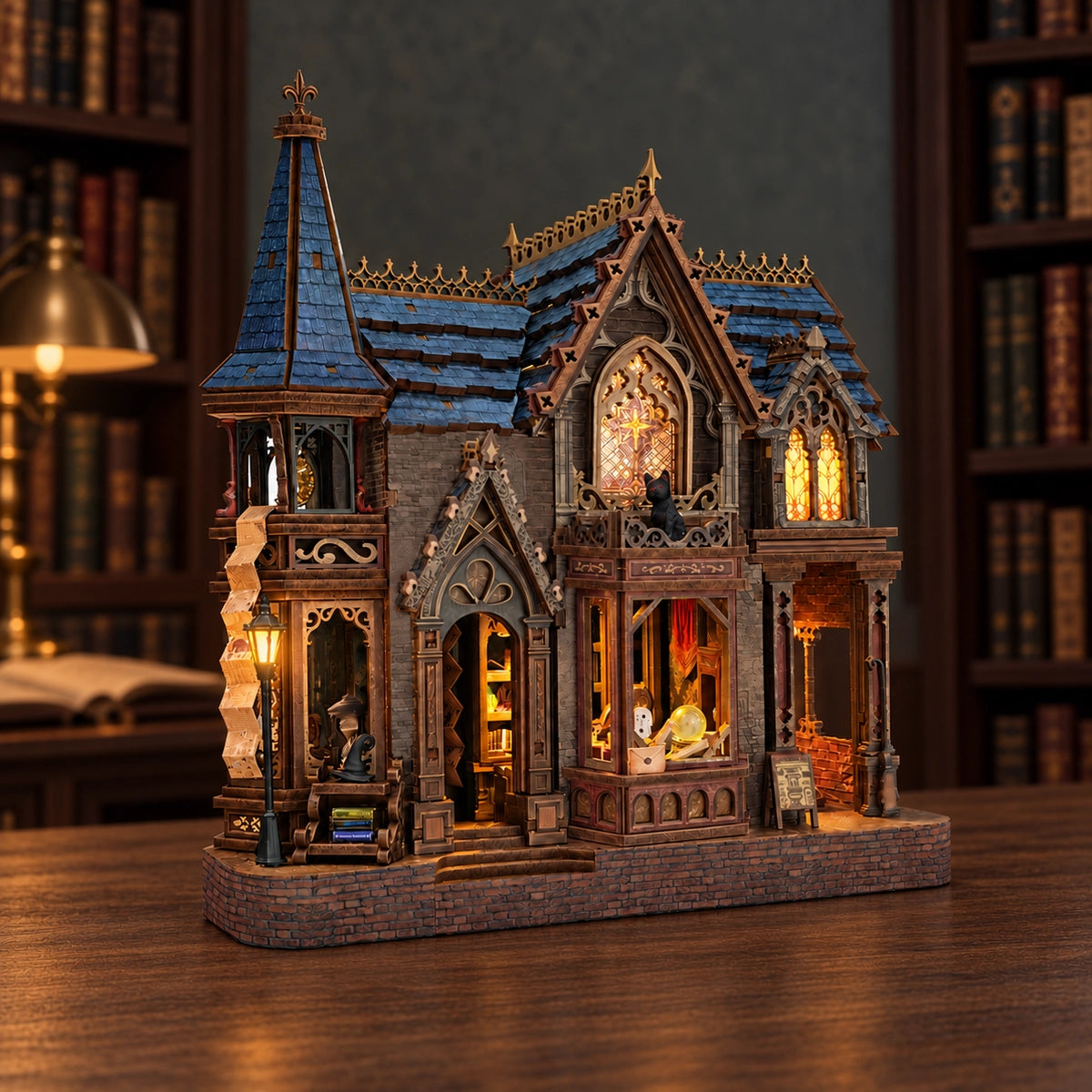 Magic Citadel illuminata come una fortezza in miniatura