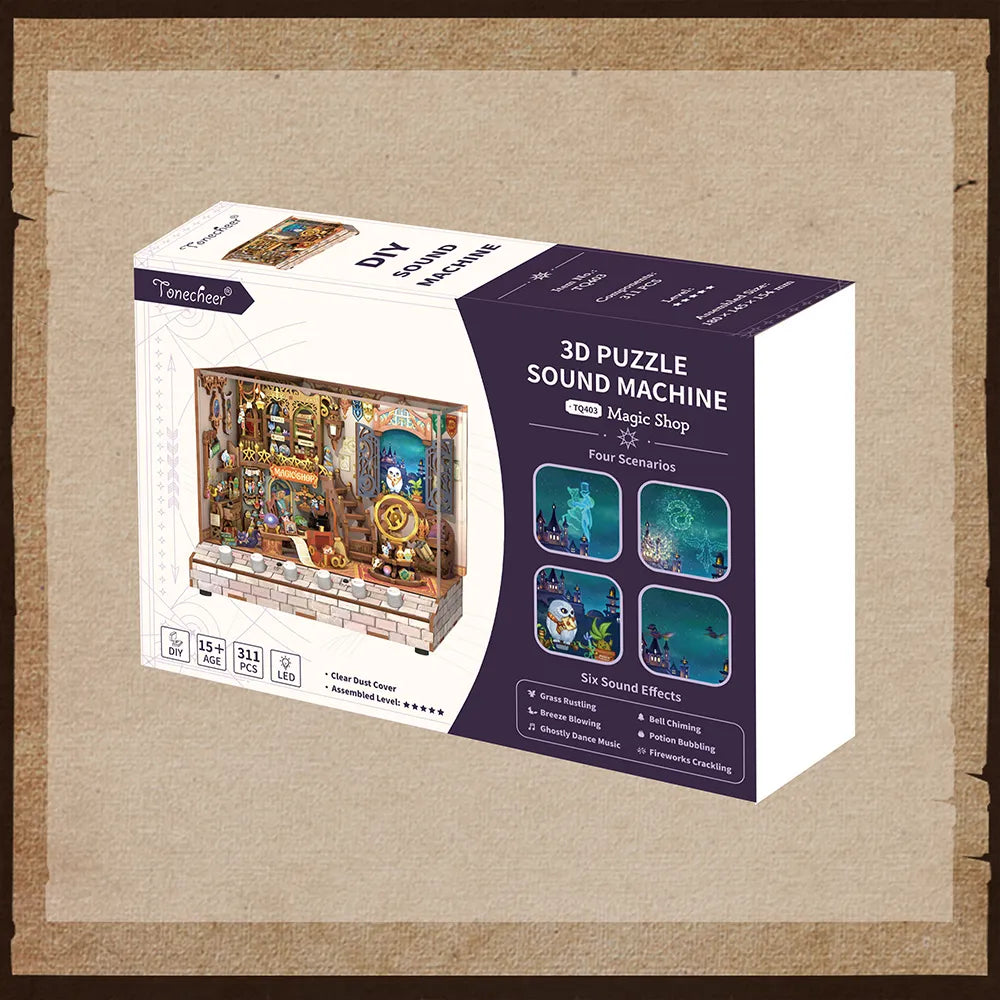 Geschenkverpackung des Miniatur Haus - Magic Shop für Sammler und als ideales Geschenk