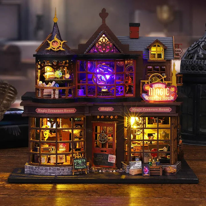 Miniatur Haus - Magic Treasure House Vorderansicht mit detaillierter Architektur