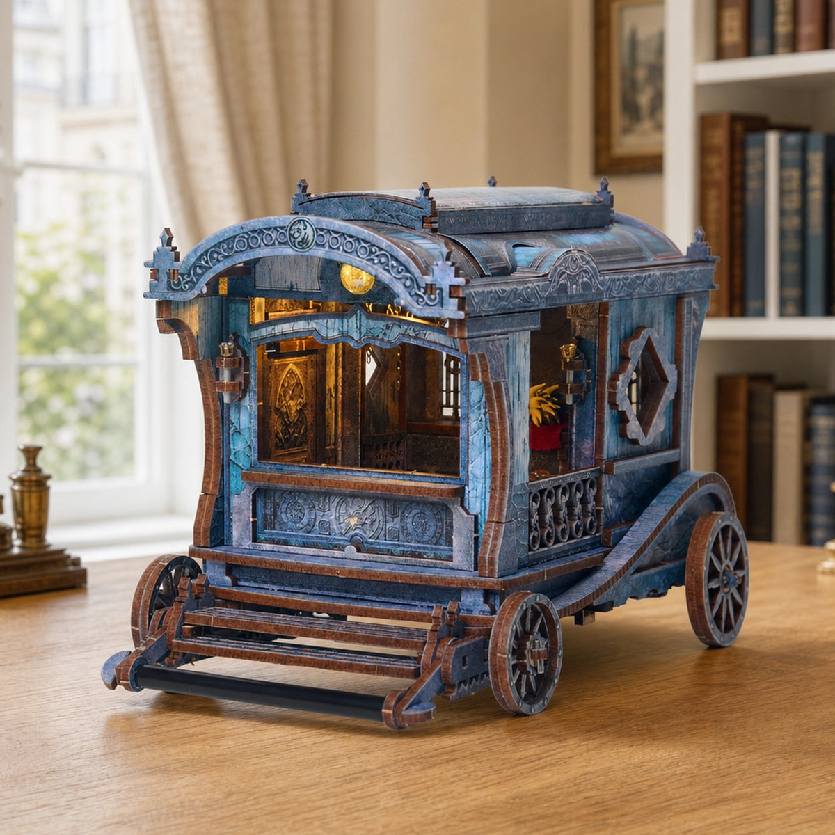 Onyx Dragon Carriage como carroza gótica con interior iluminado
