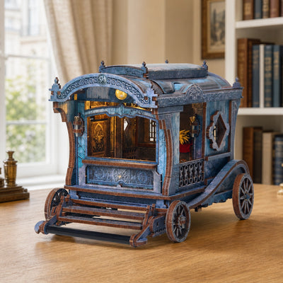 Onyx Dragon Carriage als gotische Drachenkutsche mit warm beleuchtetem Innenraum