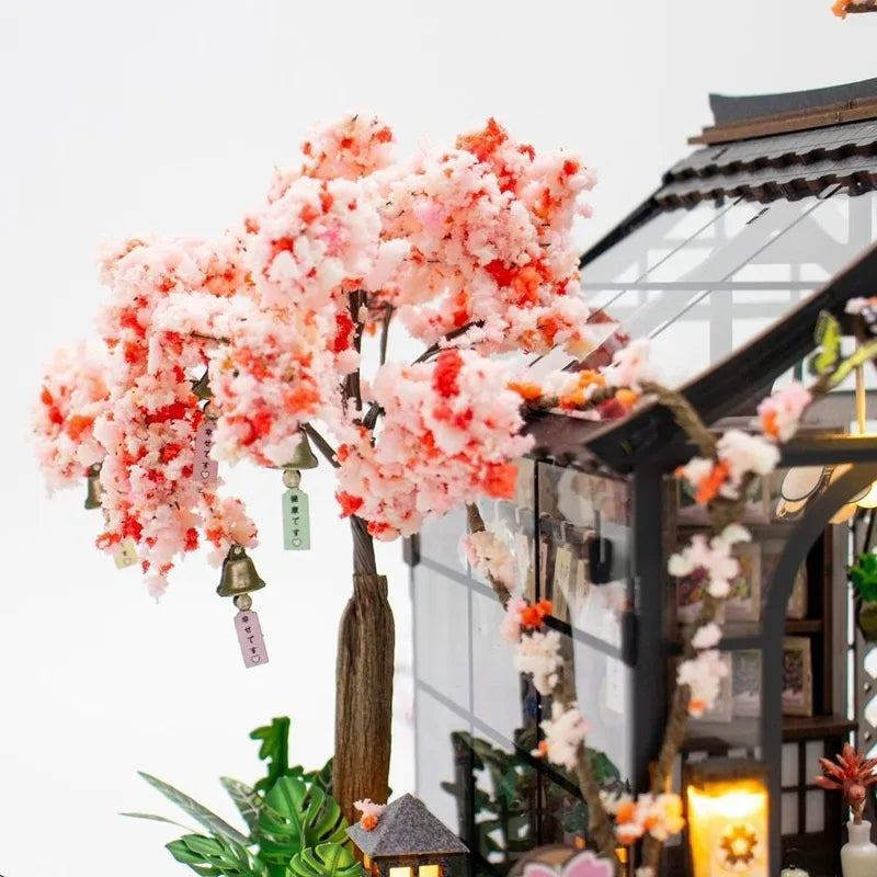 Miniatur Haus -Spring Sakura Greenhouse