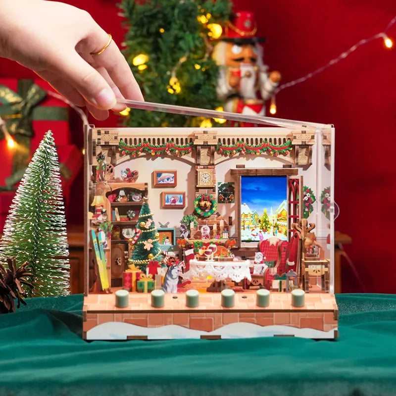 Miniatur Haus - The Christmas Cottage mit Staubschutz und langlebigem Design