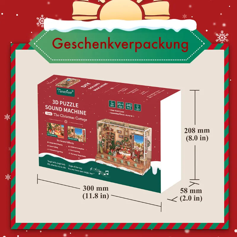 Geschenkverpackung des Miniatur Haus - The Christmas Cottage für Sammler und als ideales Geschenk