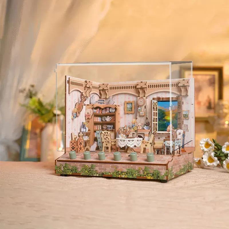 Miniatur Haus - The Pastoral Home mit Staubschutz und langlebigem Design