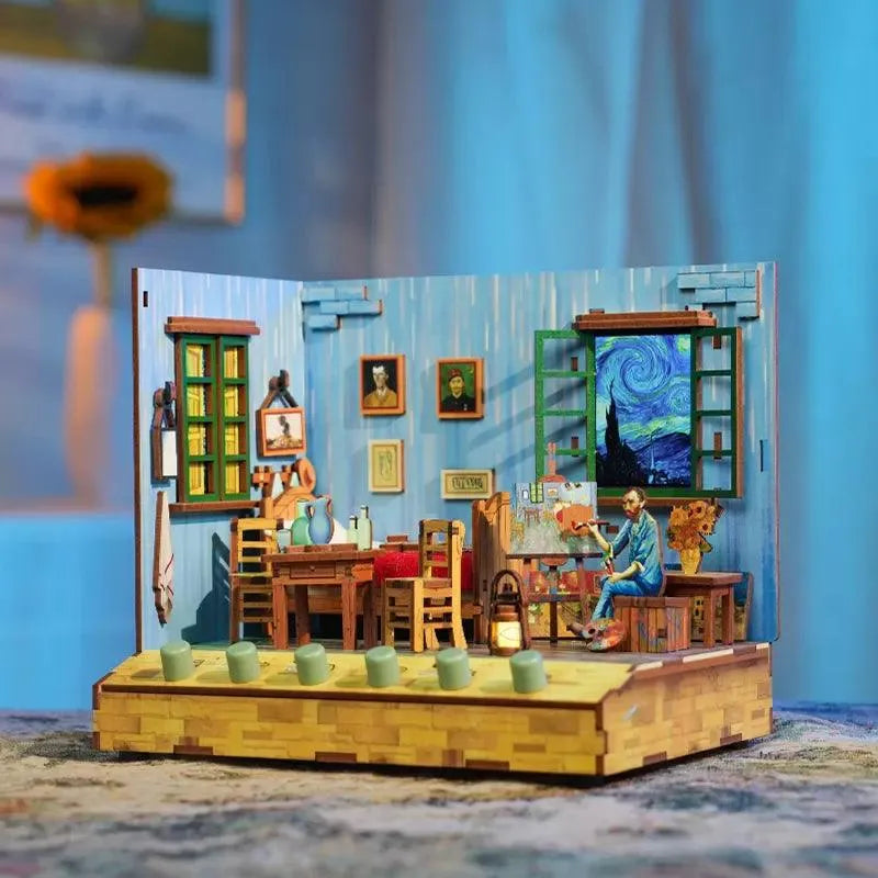 Miniatur Haus - Vincent's Bedroom Vorderansicht mit detaillierter Architektur