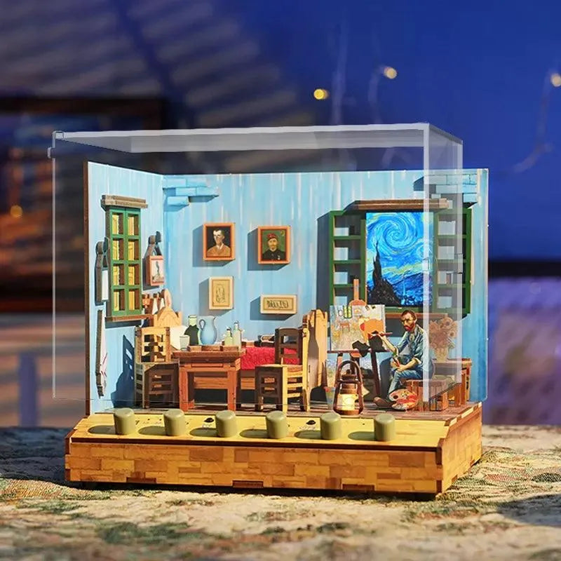 Miniatur Haus - Vincent's Bedroom mit Staubschutz und langlebigem Design