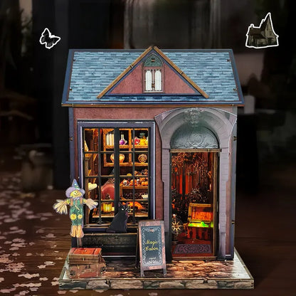Miniature Haus - Dark Cabin Gesamtansicht mit detaillierter Szenerie