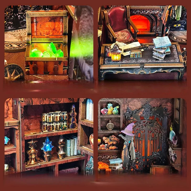Detailansicht eines dekorativen Elements im Miniature Haus - Dark Cabin mit feinen Details