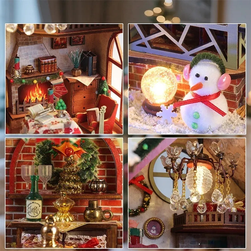 Detailansicht eines dekorativen Elements im Miniature Haus - Warm Christmas Lodge mit feinen Details