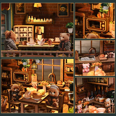 Detailansicht eines dekorativen Elements im Miniature House - Bear Restaurant mit feinen Details