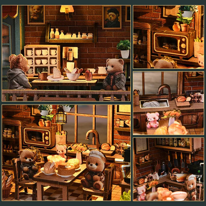 Detailansicht eines dekorativen Elements im Miniature House - Bear Restaurant mit feinen Details