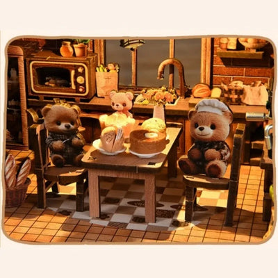 Nahaufnahme des Miniature House - Bear Restaurant mit reichhaltigen Details