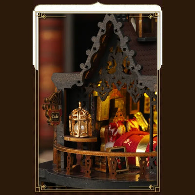 Nahaufnahme des Miniature House - Edinburgh Castle mit reichhaltigen Details